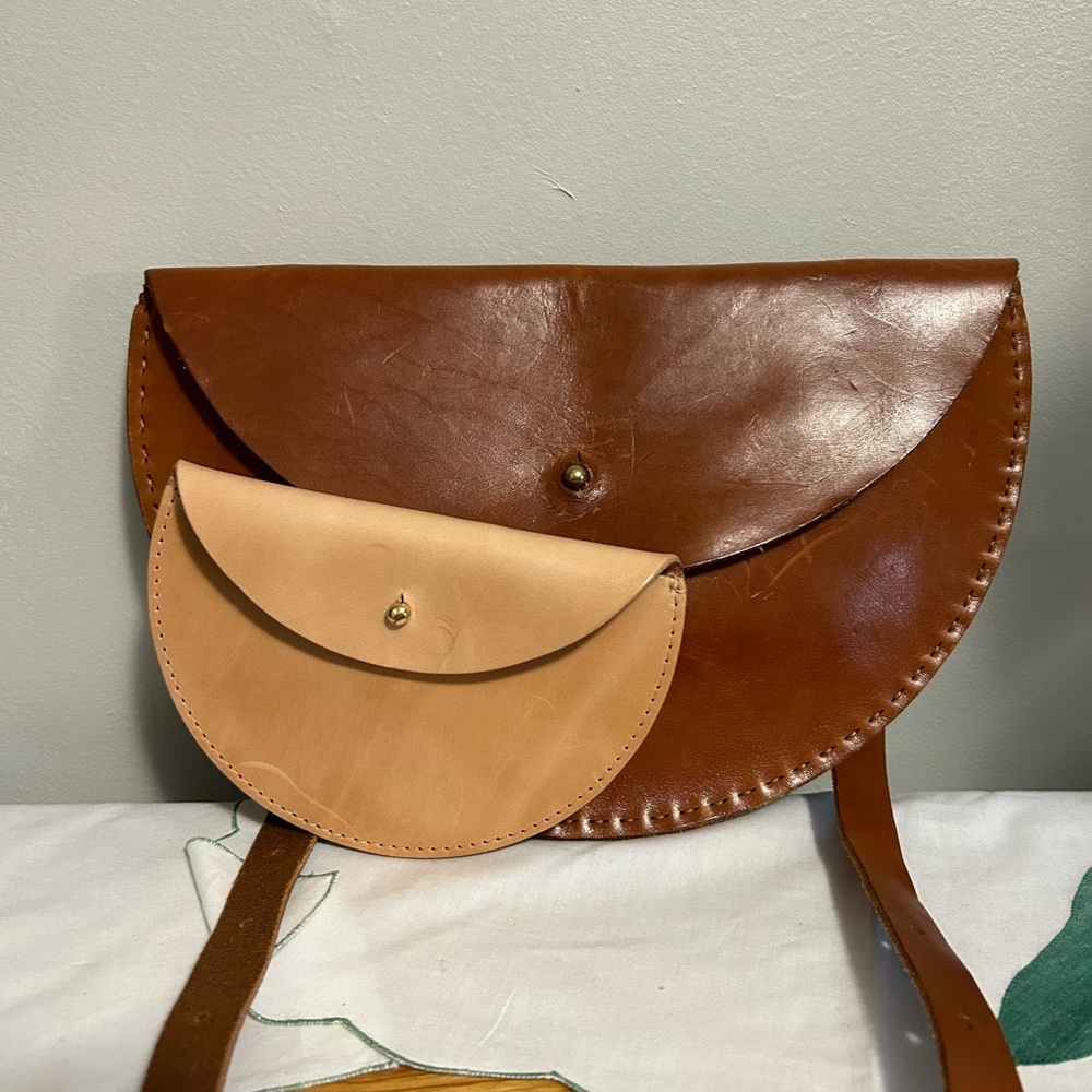 Tree Fairfax 12” Half Moon Bag with new wallet